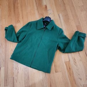 The Limited Deep Kelly Green Wool jacket Coat Medium